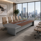 Premium Dual-Finish Meeting Table