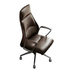 Premium Executive Leather Office Chair with Ergonomic Lumbar Support and Reinforced Aluminum Base