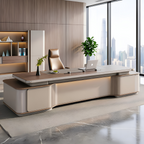 Designer Executive Desk with Rounded Edge Detail