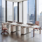 Contemporary Team Desk with Smart Cable Rail