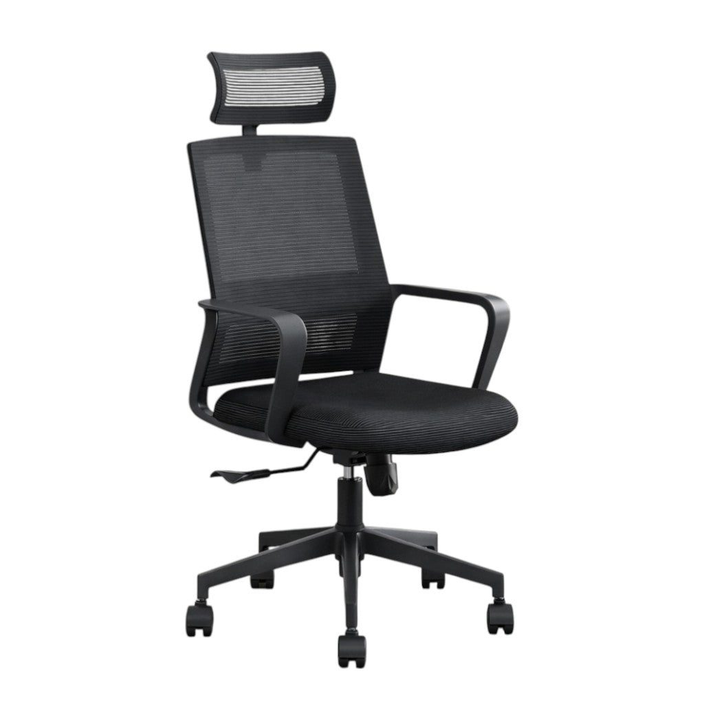 Ergonomic Mesh Office Chair with Adjustable Headrest and Lumbar Support