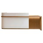 Premium Salon Reception Desk with LED Side Panel