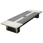 Premium Executive Dual-Tone Boardroom Table with Integrated Power