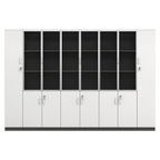 Multi-Section Office Storage and Display Cabinet