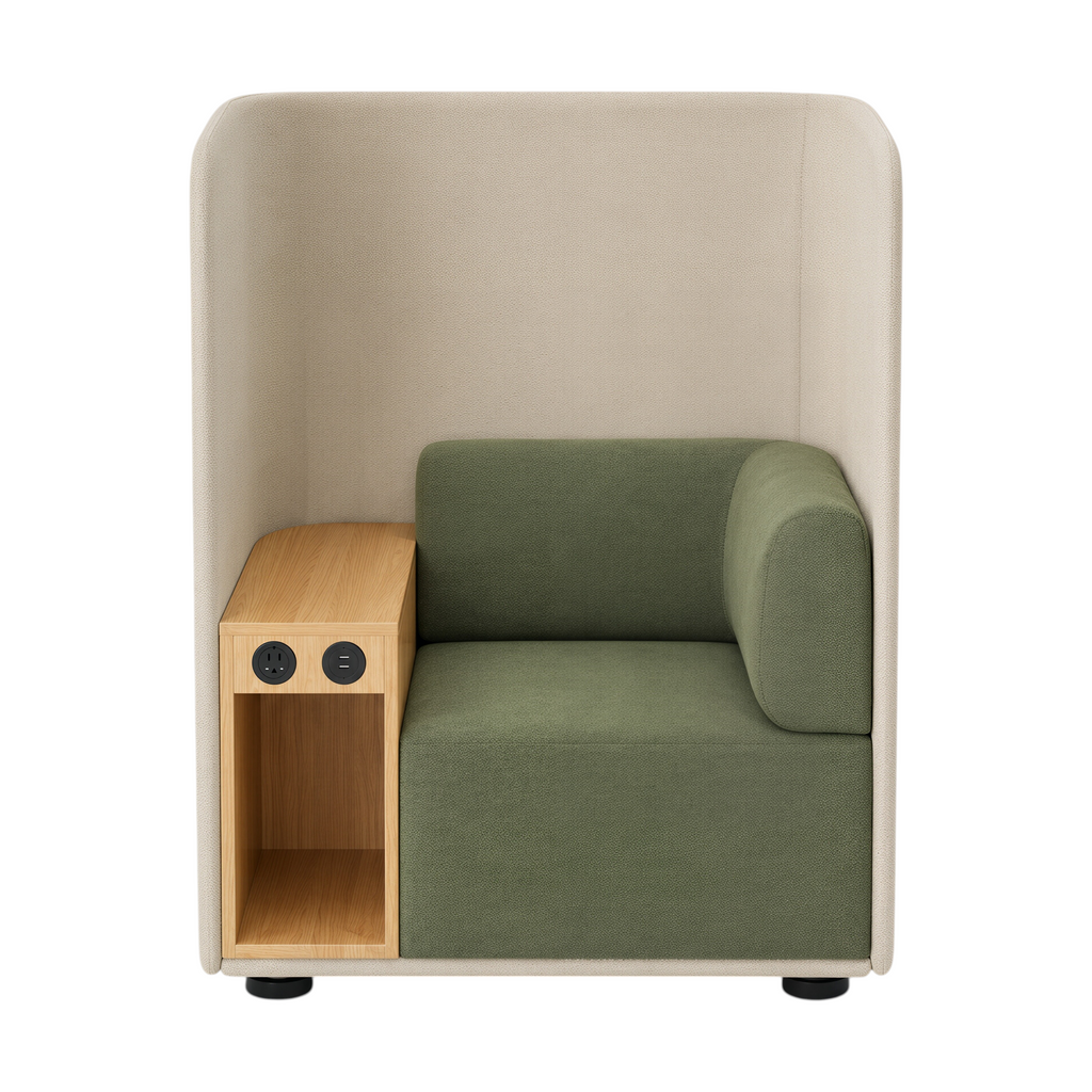 Modern Privacy Lounge Sofa with Side Table