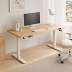 Height Adjustable Study Desk With LED Backlight and Cable Management