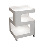 Modern Bedside Table with Ambient Shelf Lighting