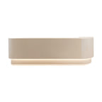 Minimalist Curved Reception Counter with Ambient LED Illumination for Professional Studios and Clinics
