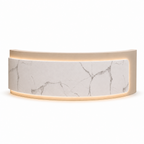Premium Curved Reception Counter with Integrated LED Lighting