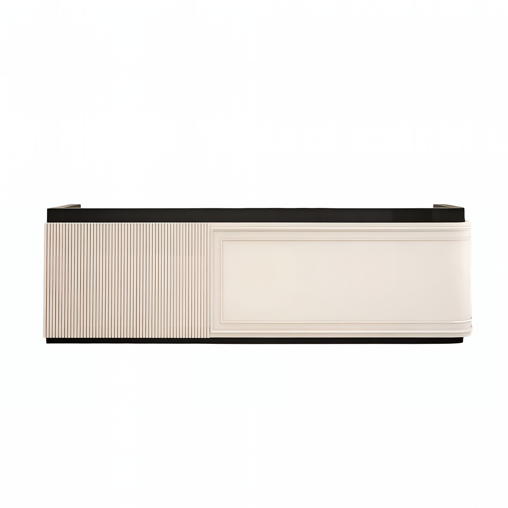 Designer Reception Desk with Panelled Curved Front