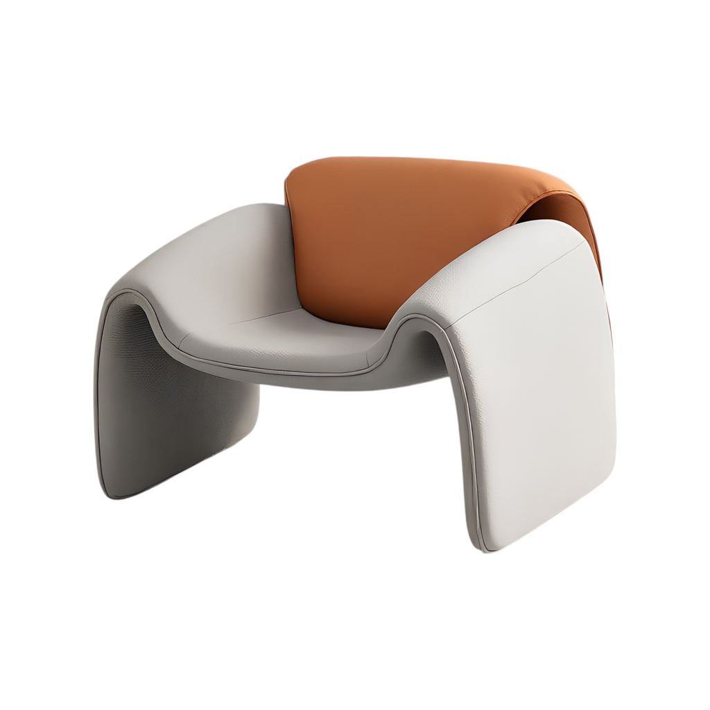 Modern Organic Curved Fabric Sofa Set - Designer Lounge Suite for Contemporary Open Living