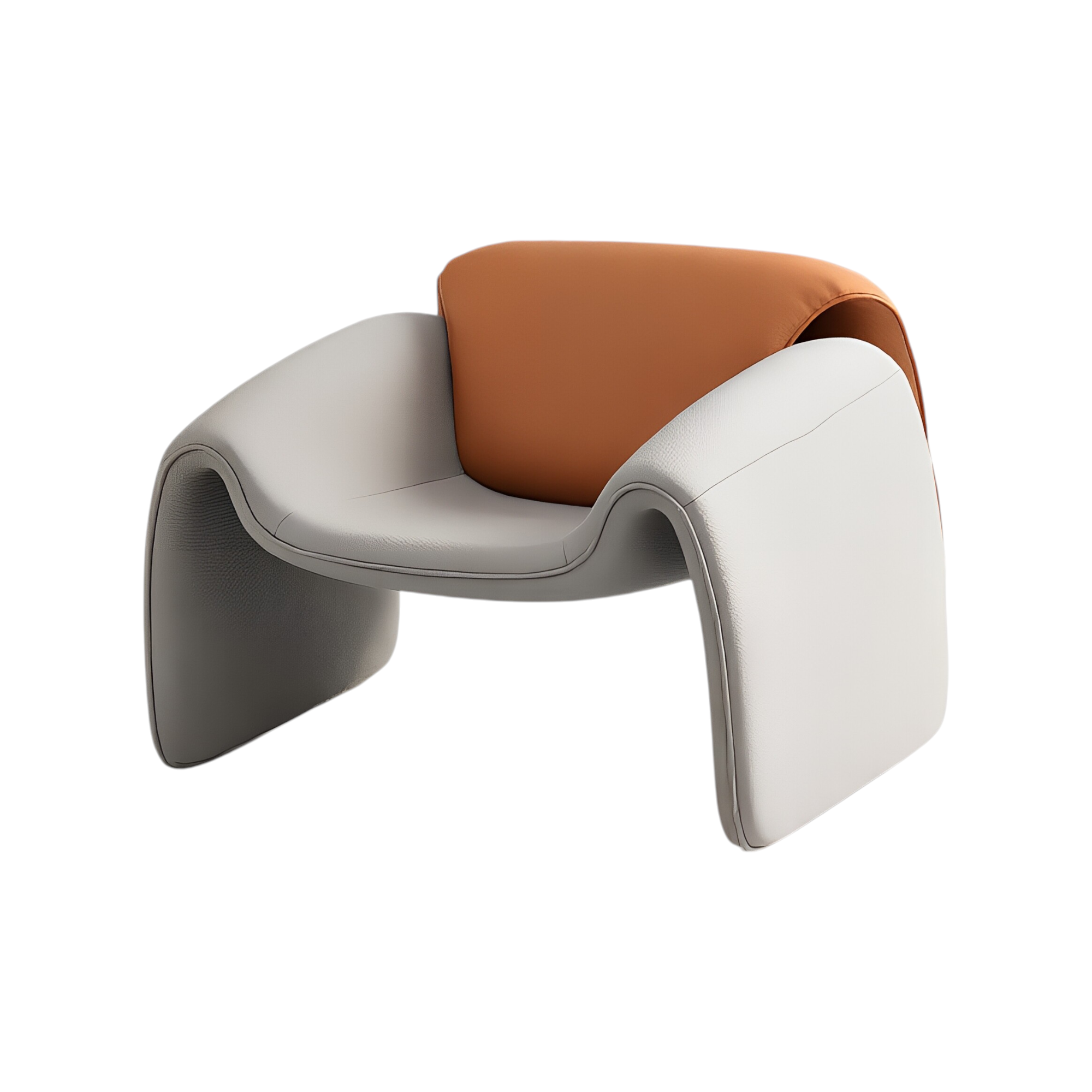 Modern Organic Curved Fabric Sofa Set - Designer Lounge Suite for Contemporary Open Living