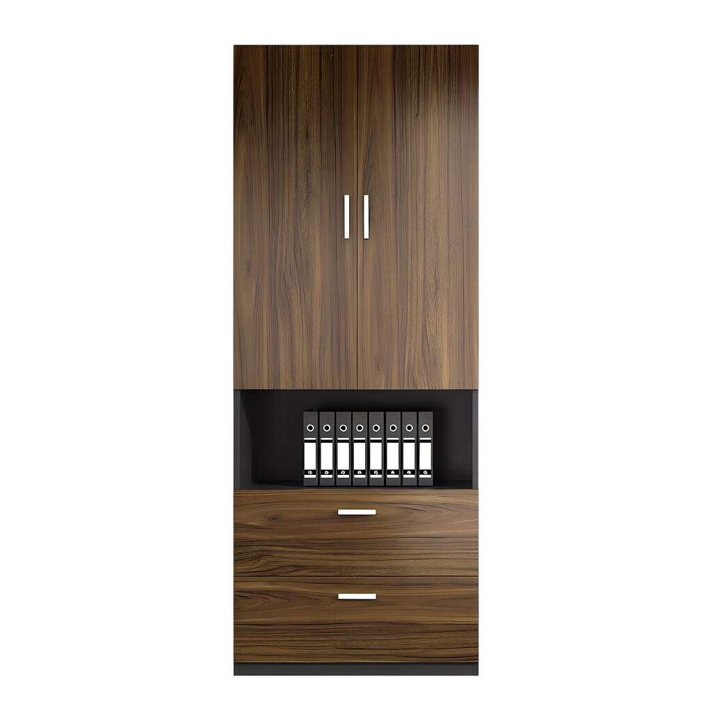 Modern Office Filing Cabinet Executive Large Storage Cupboard Bookcase with Shelves and Drawers