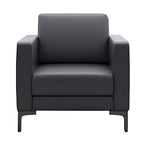 Commercial Reception Lounge Sofa Set in Black Leather