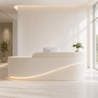 Modern Reception Desk with Ambient LED Lighting
