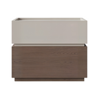 Contemporary Timber Bedside Cabinet with Raised Storage Tray