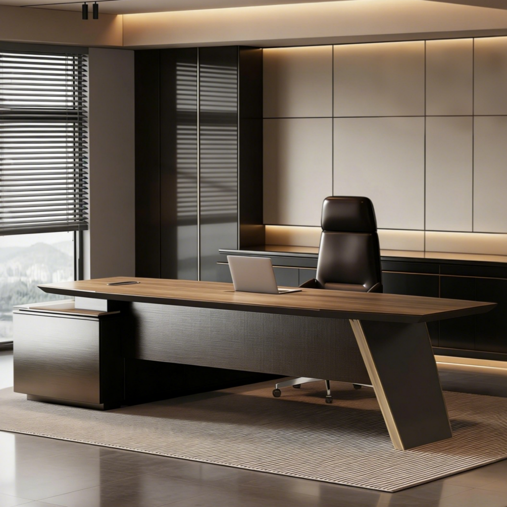 Statement Executive Desk with Return and Media Port