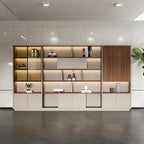 Modern Open-Shelved Executive Storage Cabinet