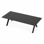 Black Executive Conference Table with Built-In Power Access