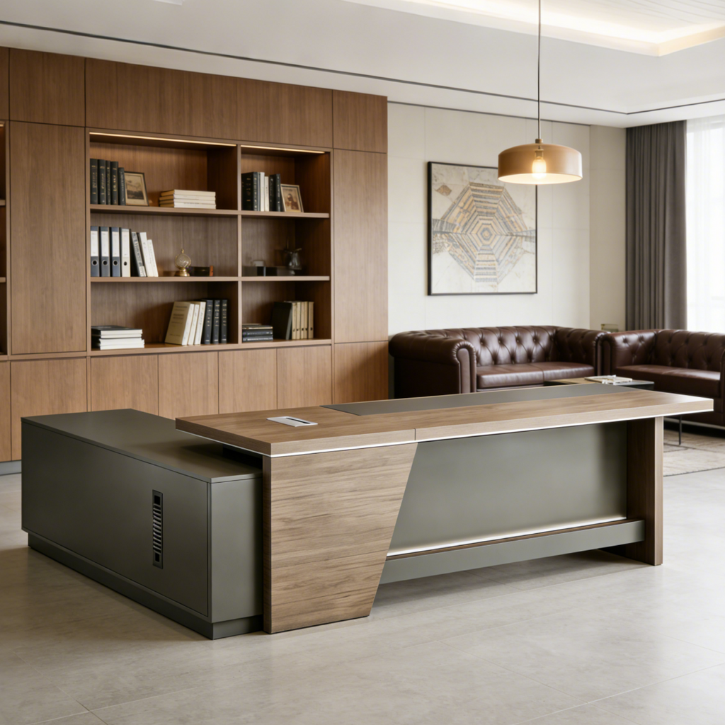 Modern Corporate Executive Desk Setup