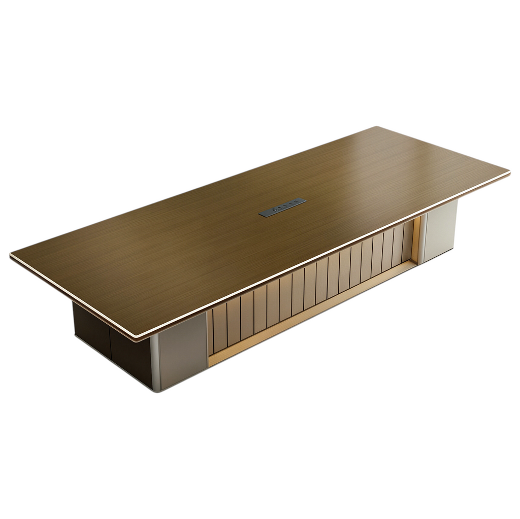 Architectural Executive Boardroom Table with Power Hub