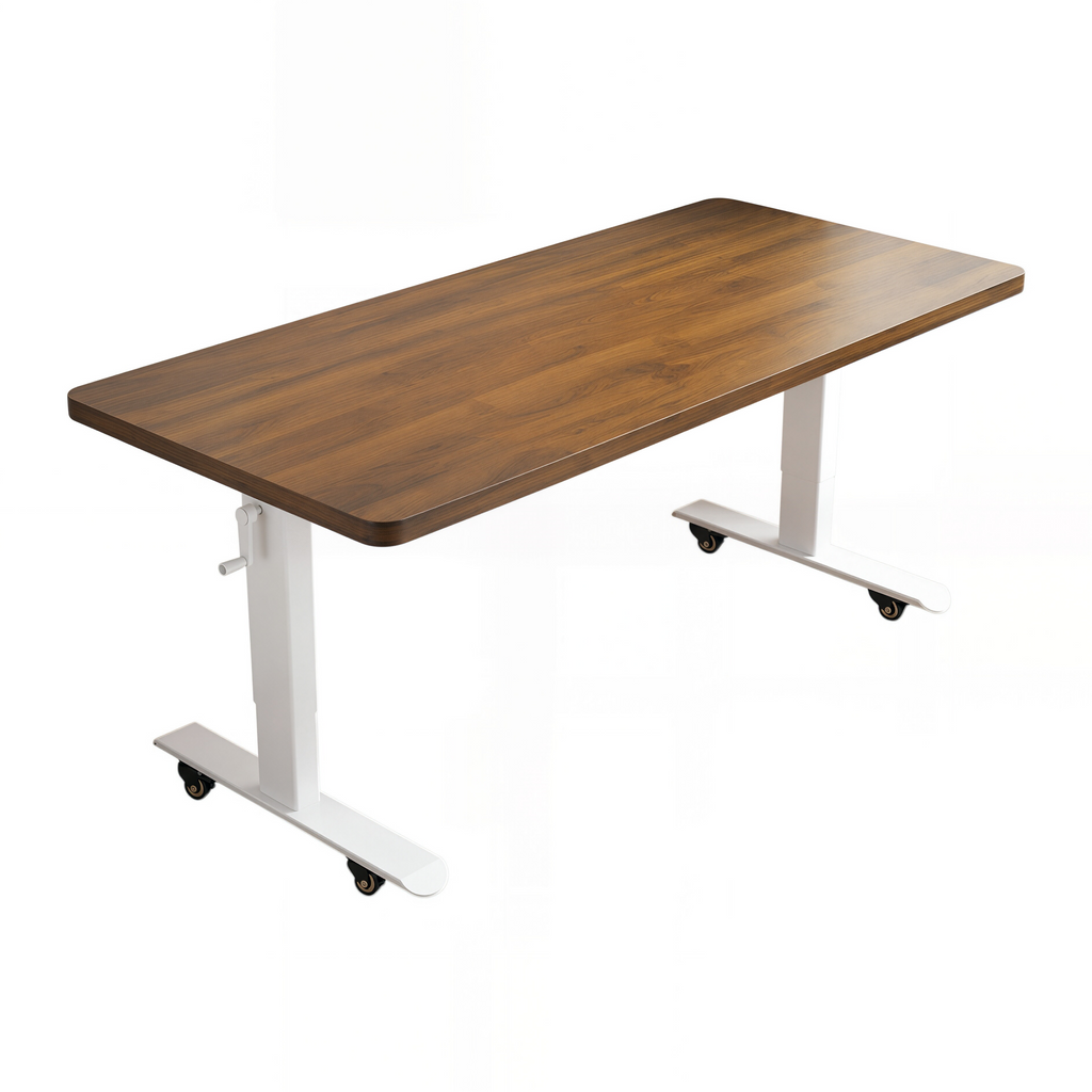 Adjustable Workstation Desk with Rounded Edges