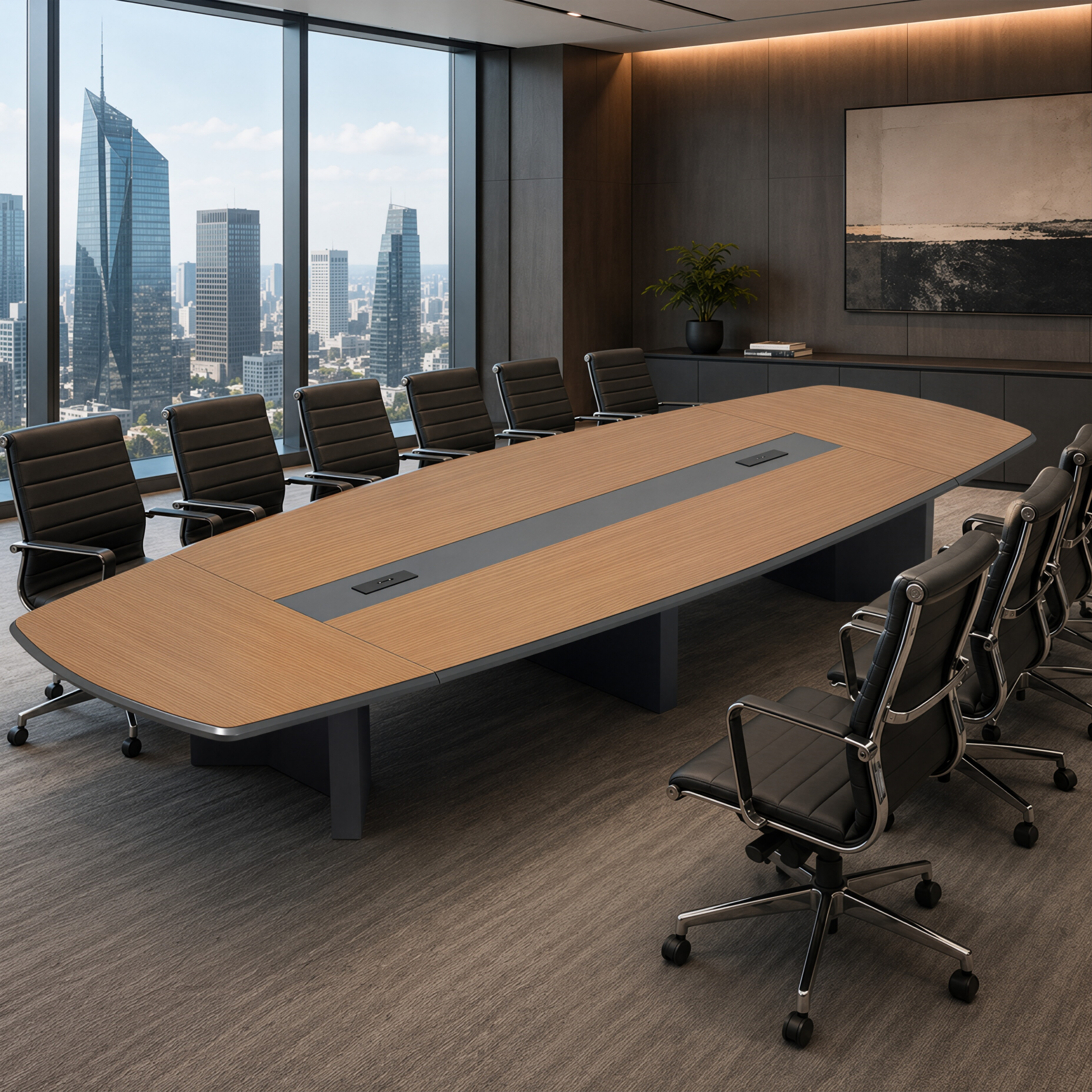 Premium Extended Boardroom Table