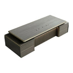 Premium Executive Office Desk with Voice-Controlled LED Lighting and Statement Side Storage