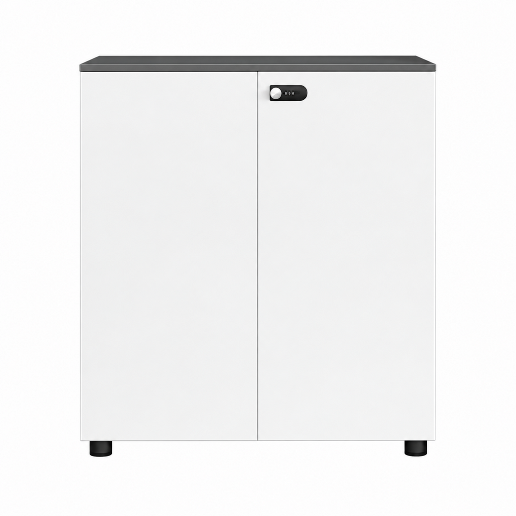 Contemporary Modular Office Storage Cabinet with Secure Custom Option