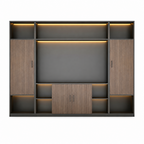 Executive Office Filing Cabinet with LED Display Shelving