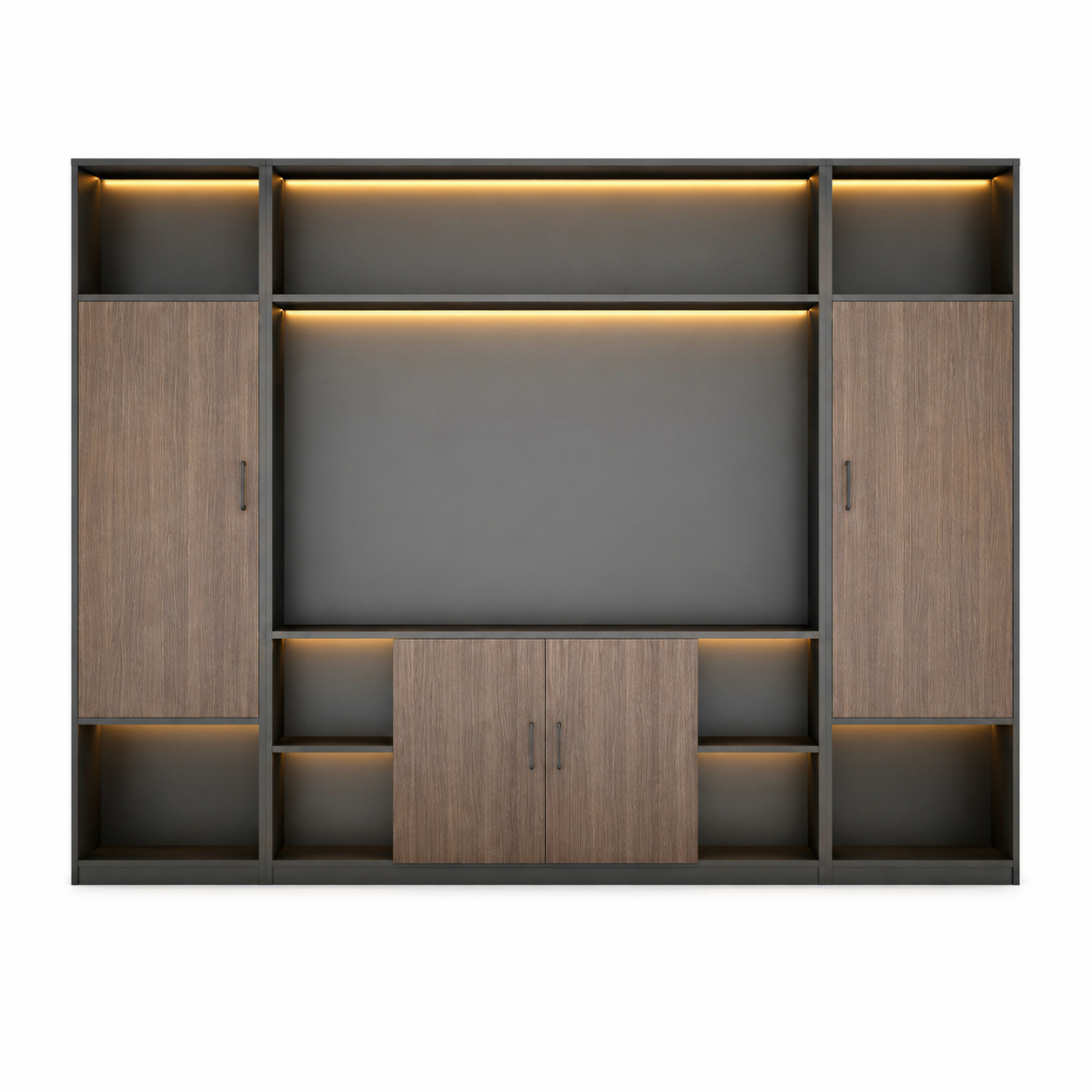 Executive Office Filing Cabinet with LED Display Shelving