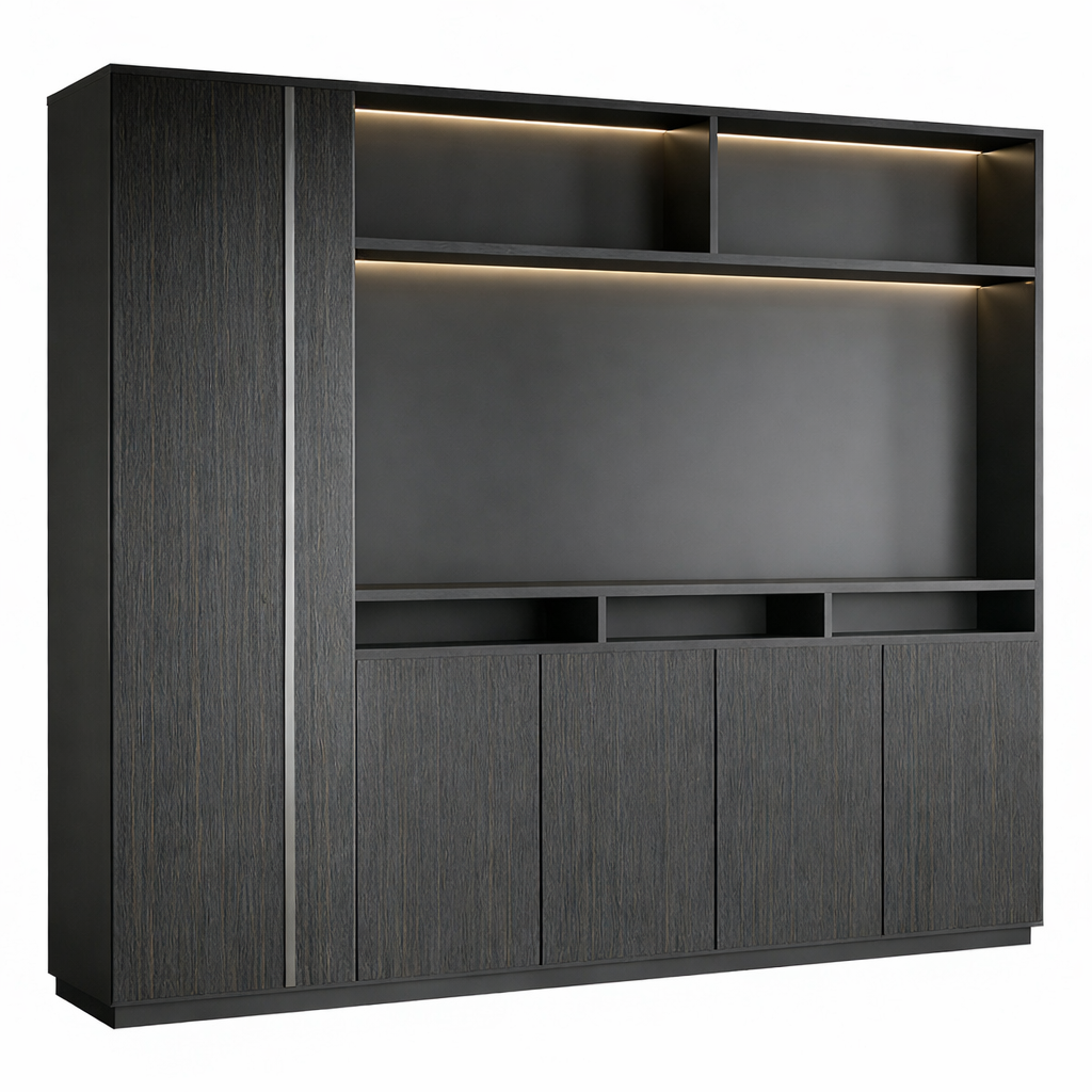 Executive Office Display and Storage Wall Unit