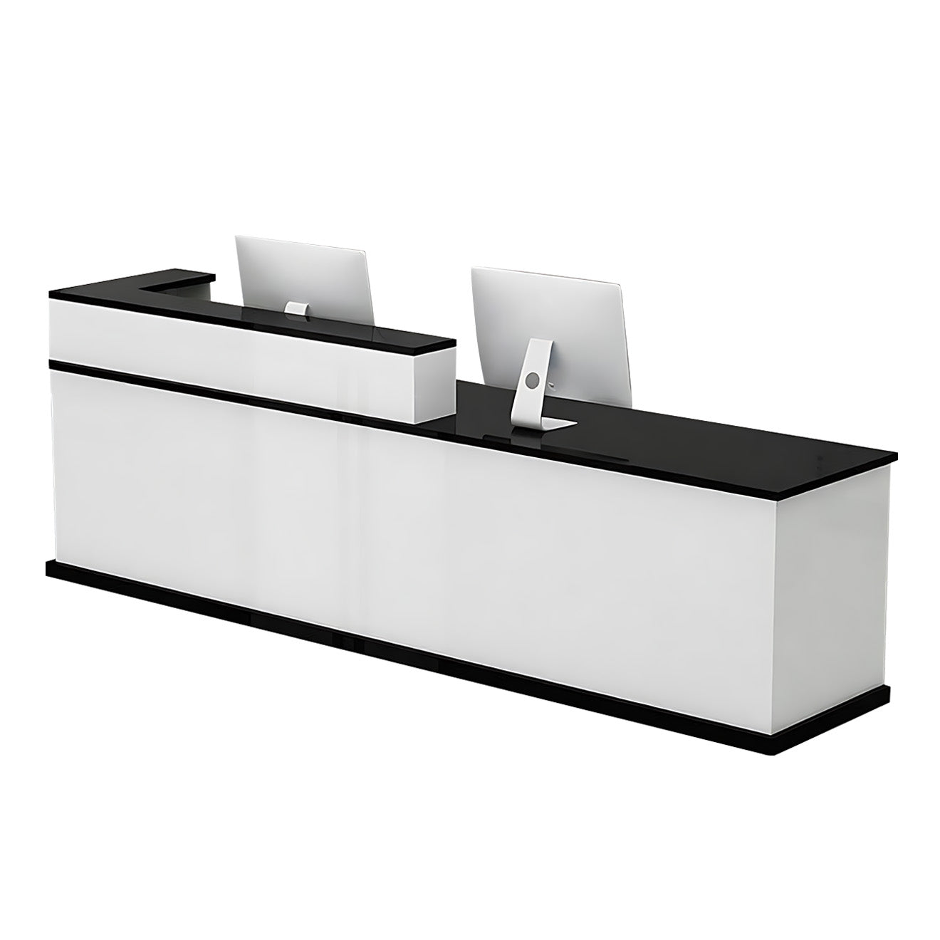 Commercial Reception Counter with Contemporary Design and Generous Workspace