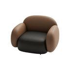 Modern Curved Leather Lounge Set Modular Sofa for Office Receptions Lobbies and Salons