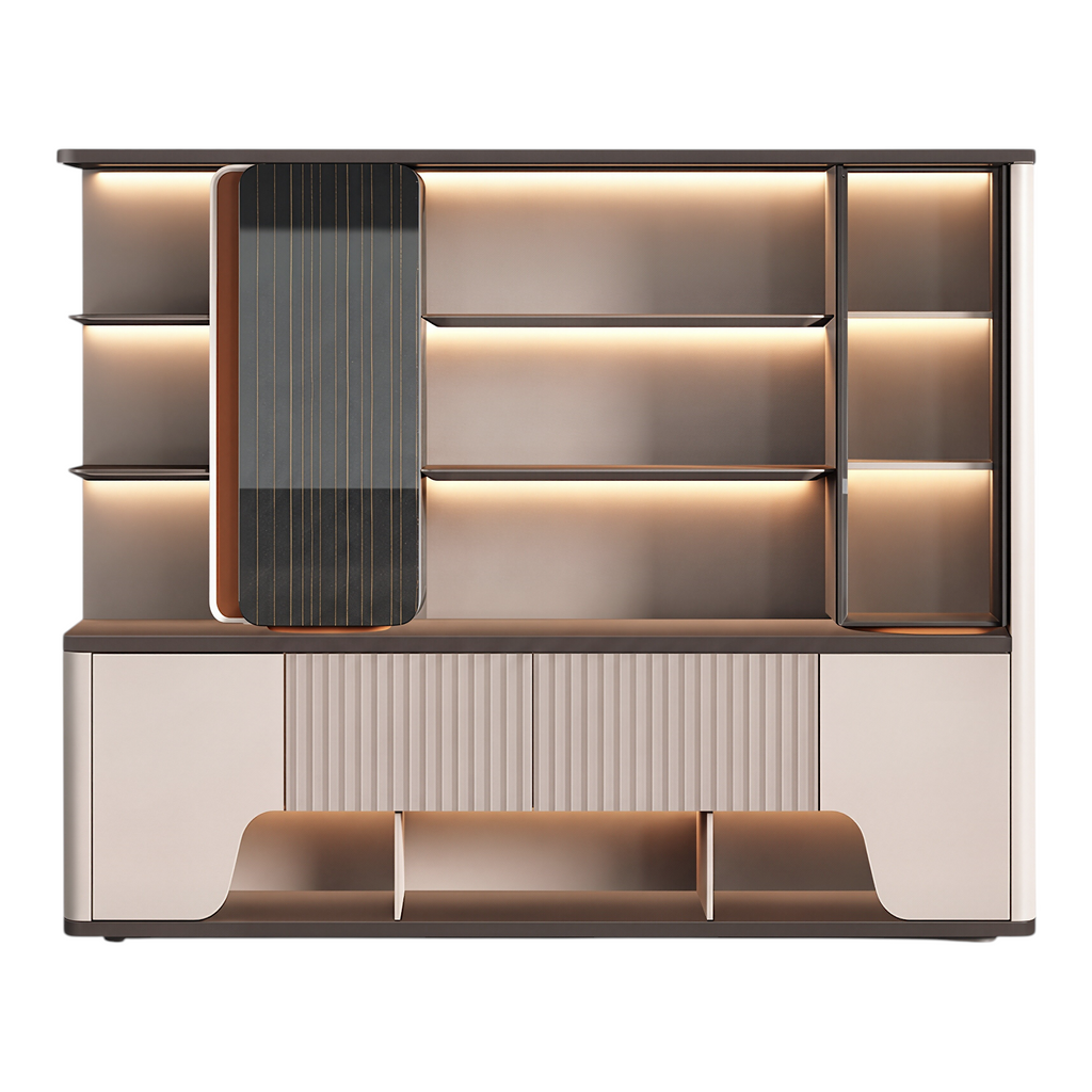 Commercial Storage Cabinet with Fluted Door Detail