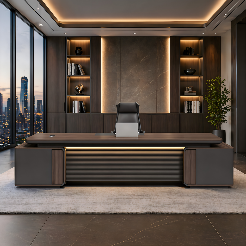 Urban Executive Desk with Statement Panel Front