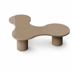Modern Curved Boardroom Conference Table with Gloss Finish and Cylindrical Base