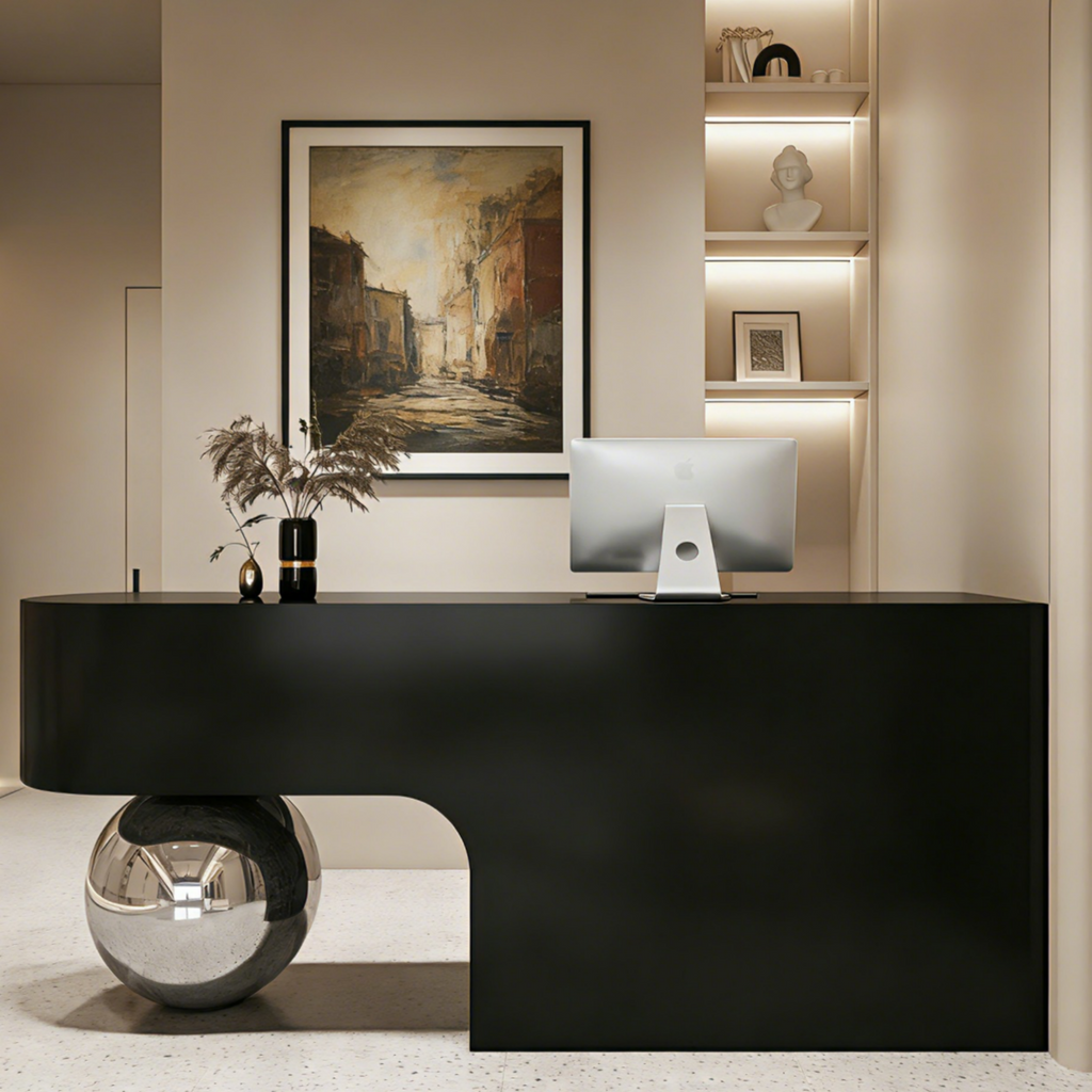 Commercial Reception Desk with Curved Side Profile