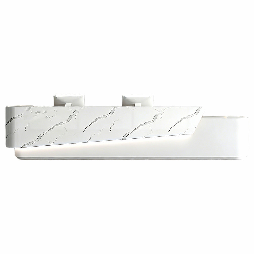 Premium Reception Desk with Angled Front Panel