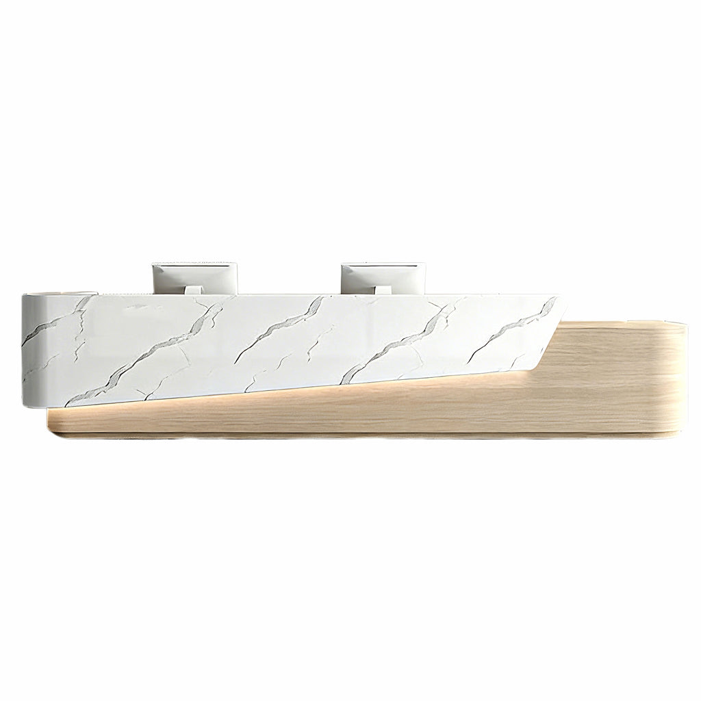 Premium Reception Desk with Angled Front Panel