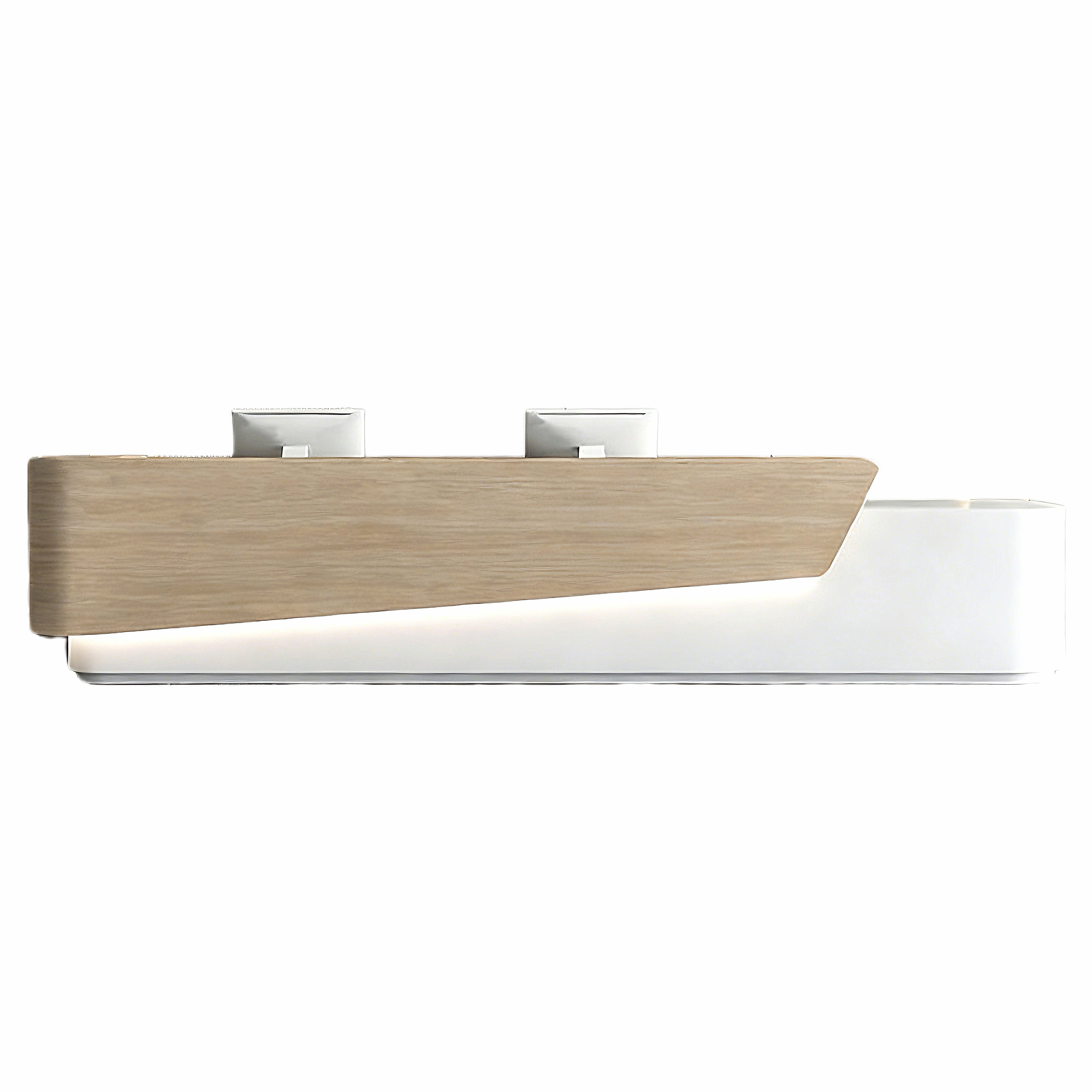 Premium Reception Desk with Angled Front Panel