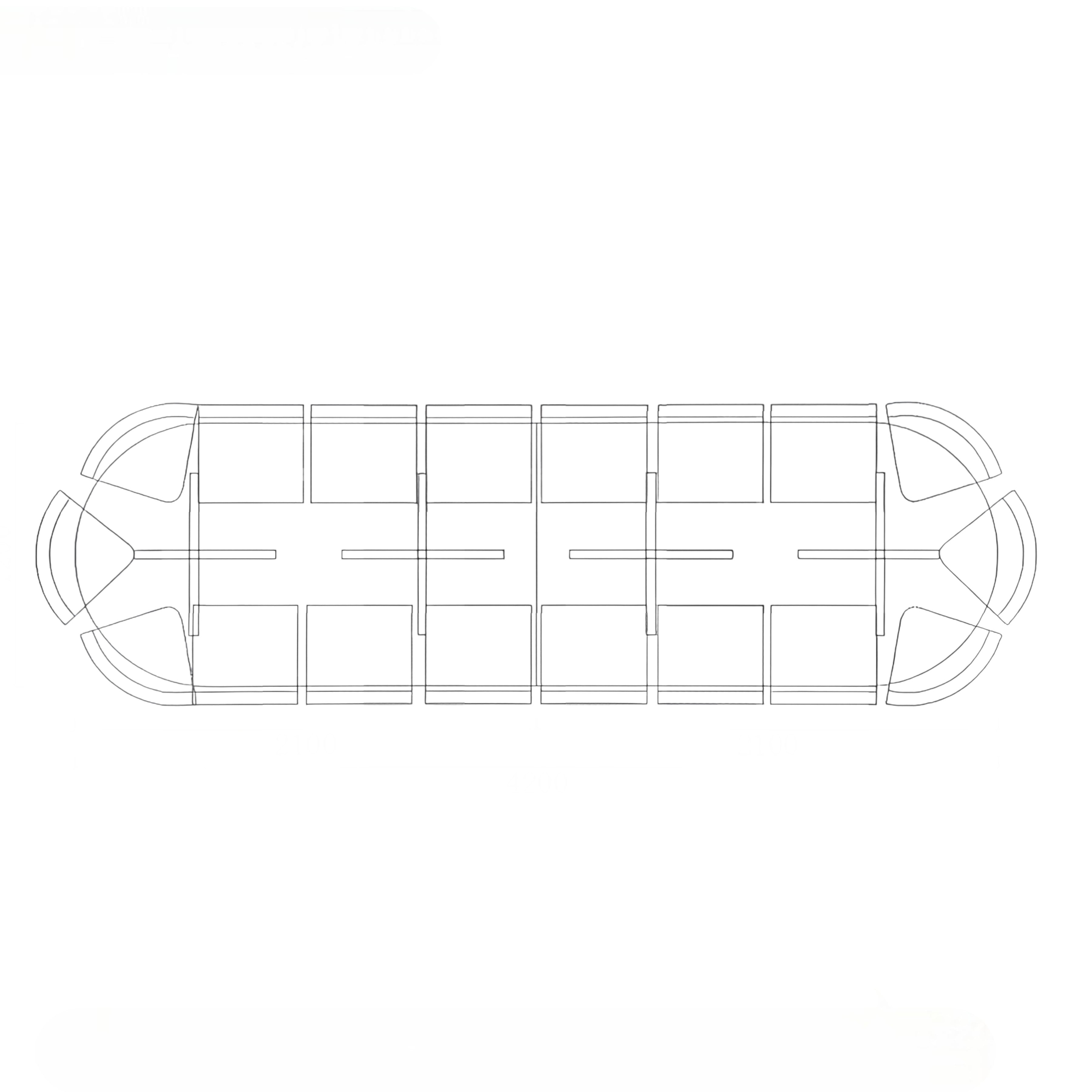 Premium Conference Table with Curved Ends