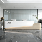 Premium Reception Desk with Angled Front Panel