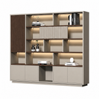 Modern Open-Shelved Executive Storage Cabinet