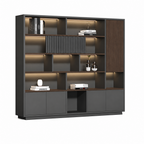 Modern Open-Shelved Executive Storage Cabinet