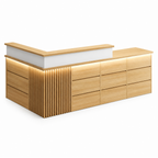 Modern Classic LED Reception Desk with Storage