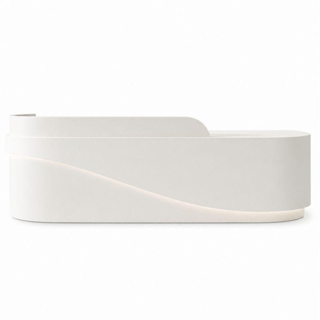 Modern Reception Desk with Ambient LED Lighting