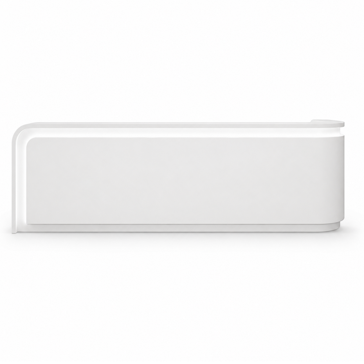 Aura Modern Curved Reception Counter with LED Ambient Lighting