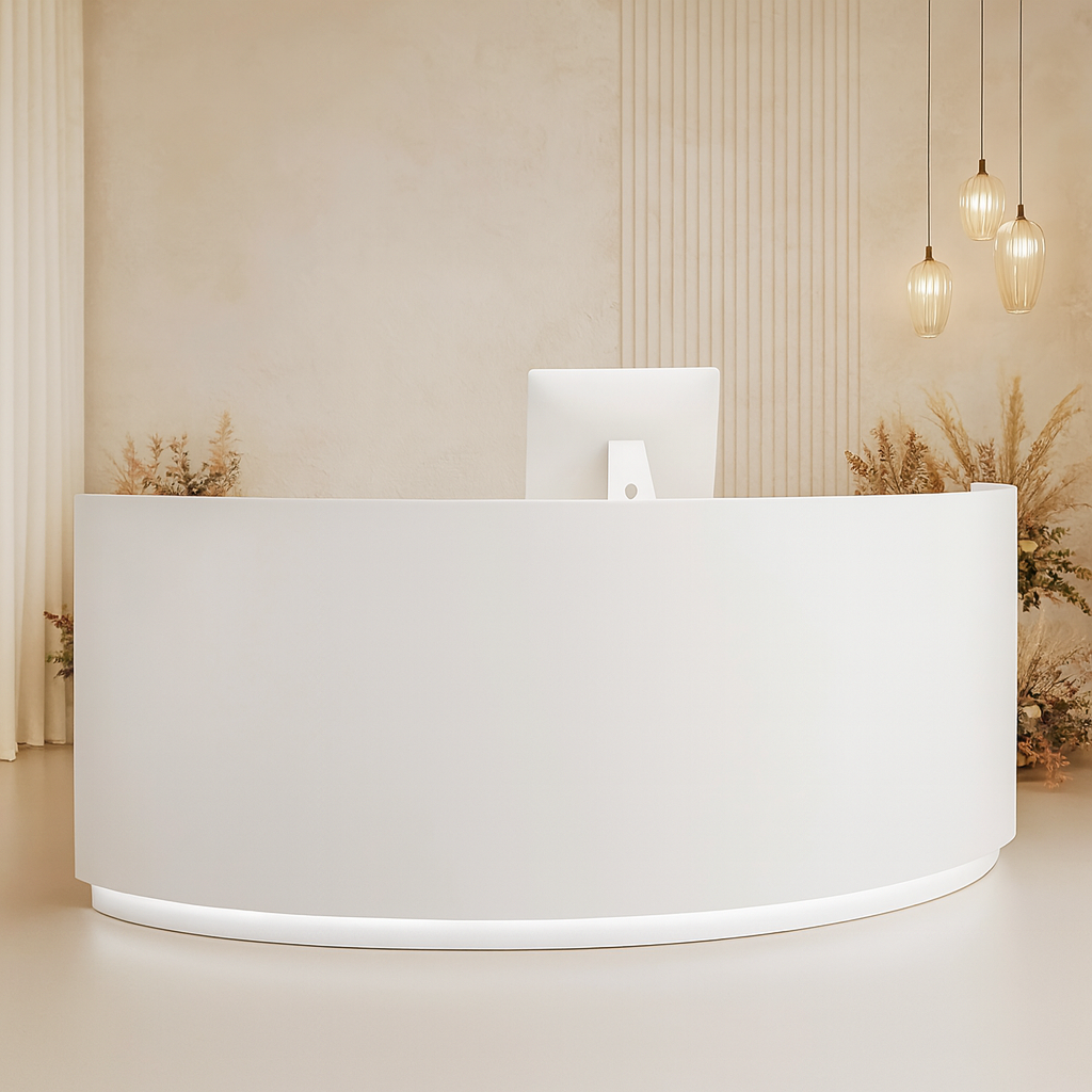Semi-Circular Modern Bar Counter for Cashier Use