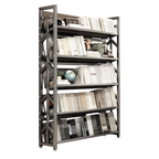 Adjustable Multi-Tier Bookcase With Slanted Shelves